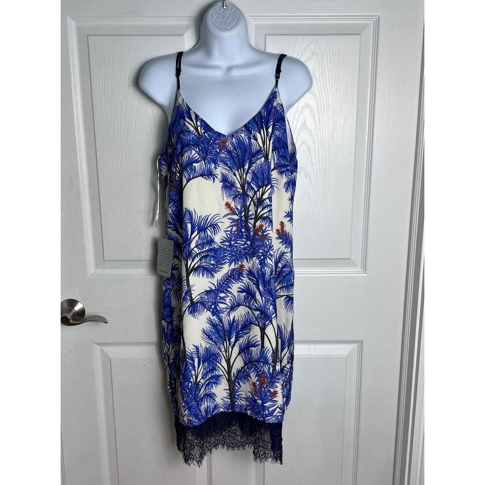 Adelyn Rae Nevina Palm X Cross Back Lace Slip Dress